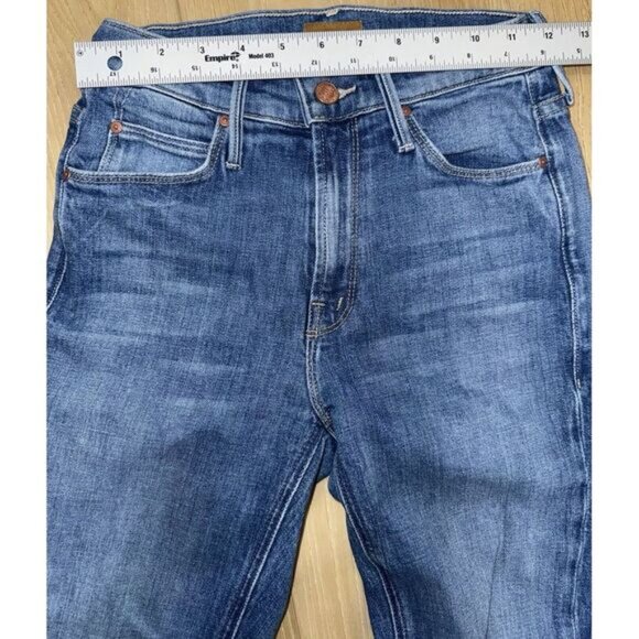 MOTHER The Mid Rise Dazzler Ankle Fray Jeans New Sheriff In Town Size 24 - Picture 7 of 9